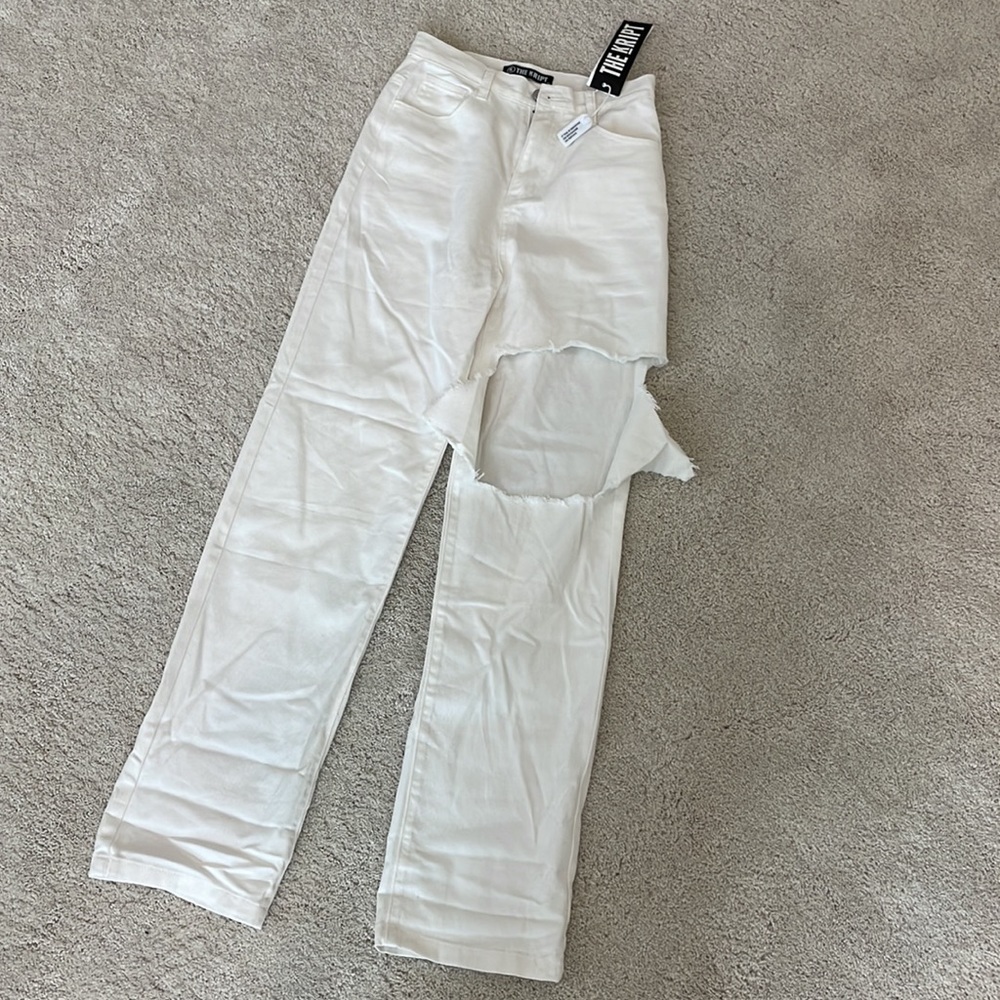 The kript Damien jeans white NWT xs